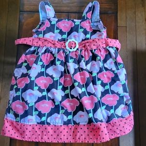 100% Cotton Charming Floral 2T Dress